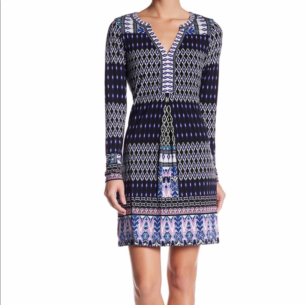 Inverted jersey shift dress